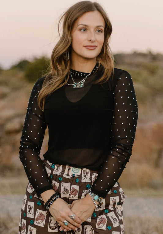 Stars At Night Mesh Top