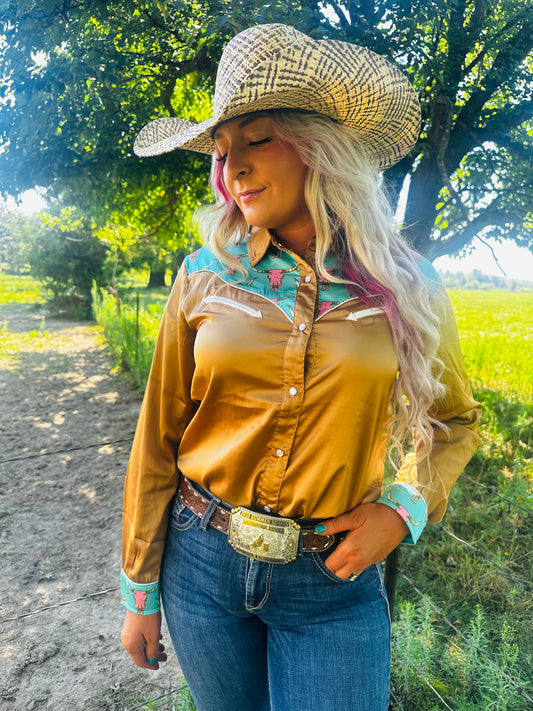 Bull Skull Rodeo Shirt