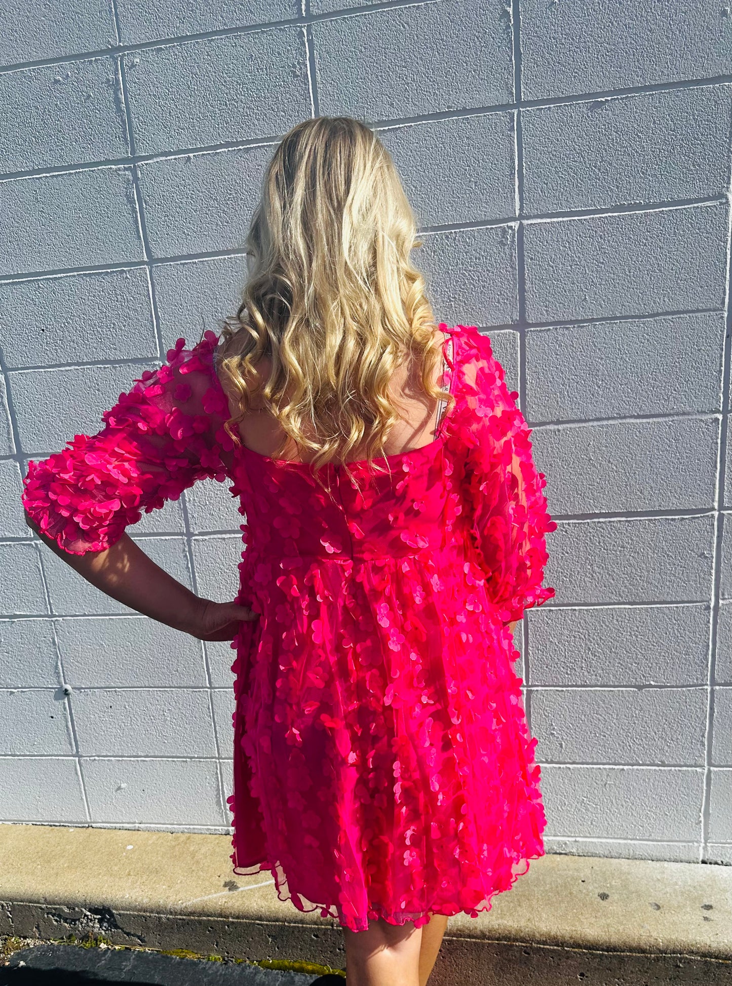 Fuchsia Flower Dress