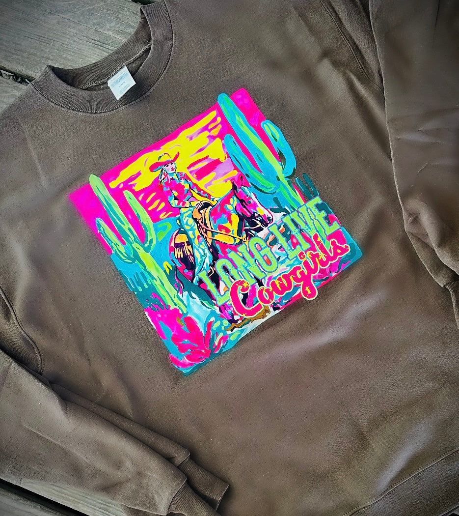 Long live Cowgirls Neon Crewneck