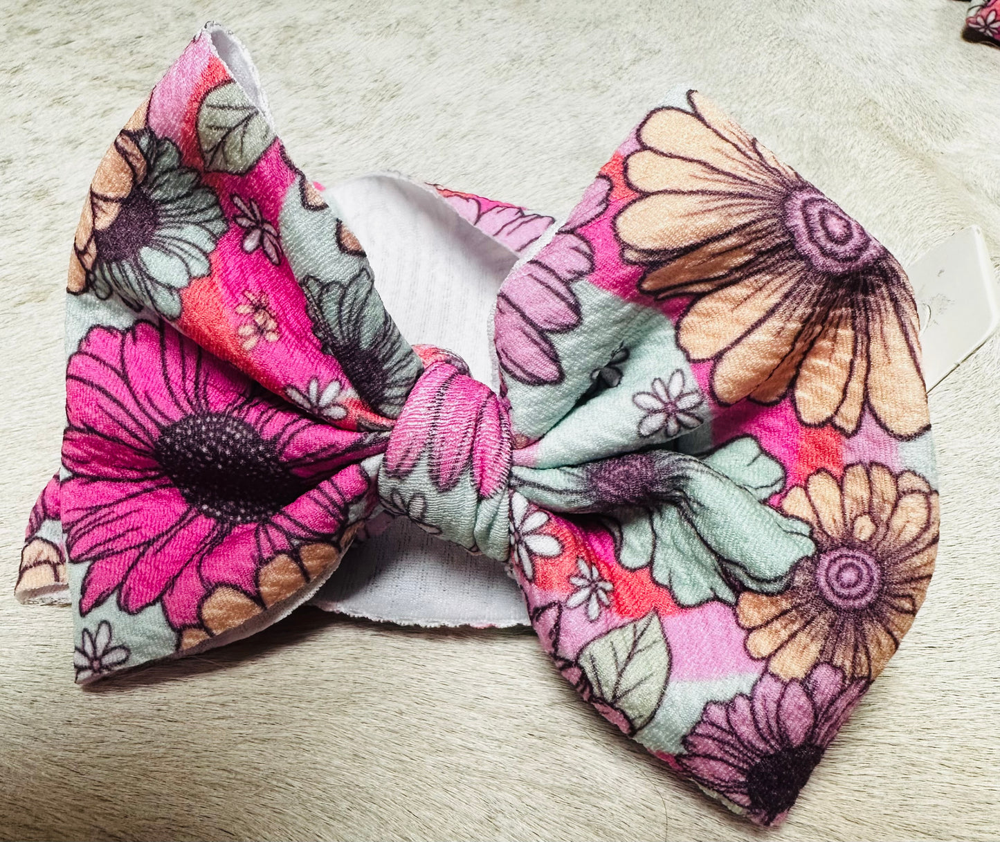 Pink Floral Bows (Multiple Styles)