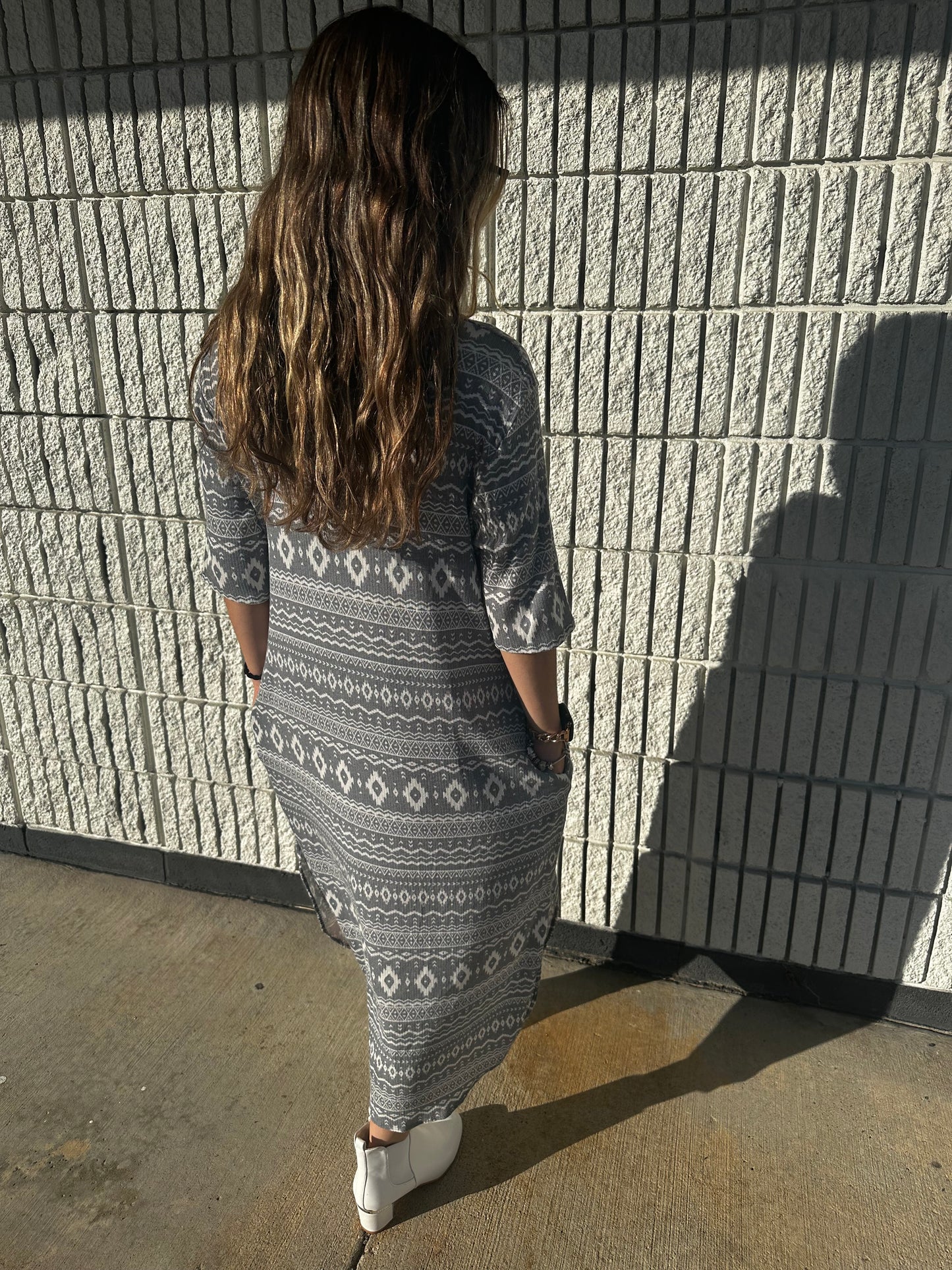 Grey Aztec Dress