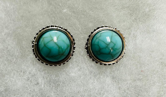 Detailed Turquoise Studs