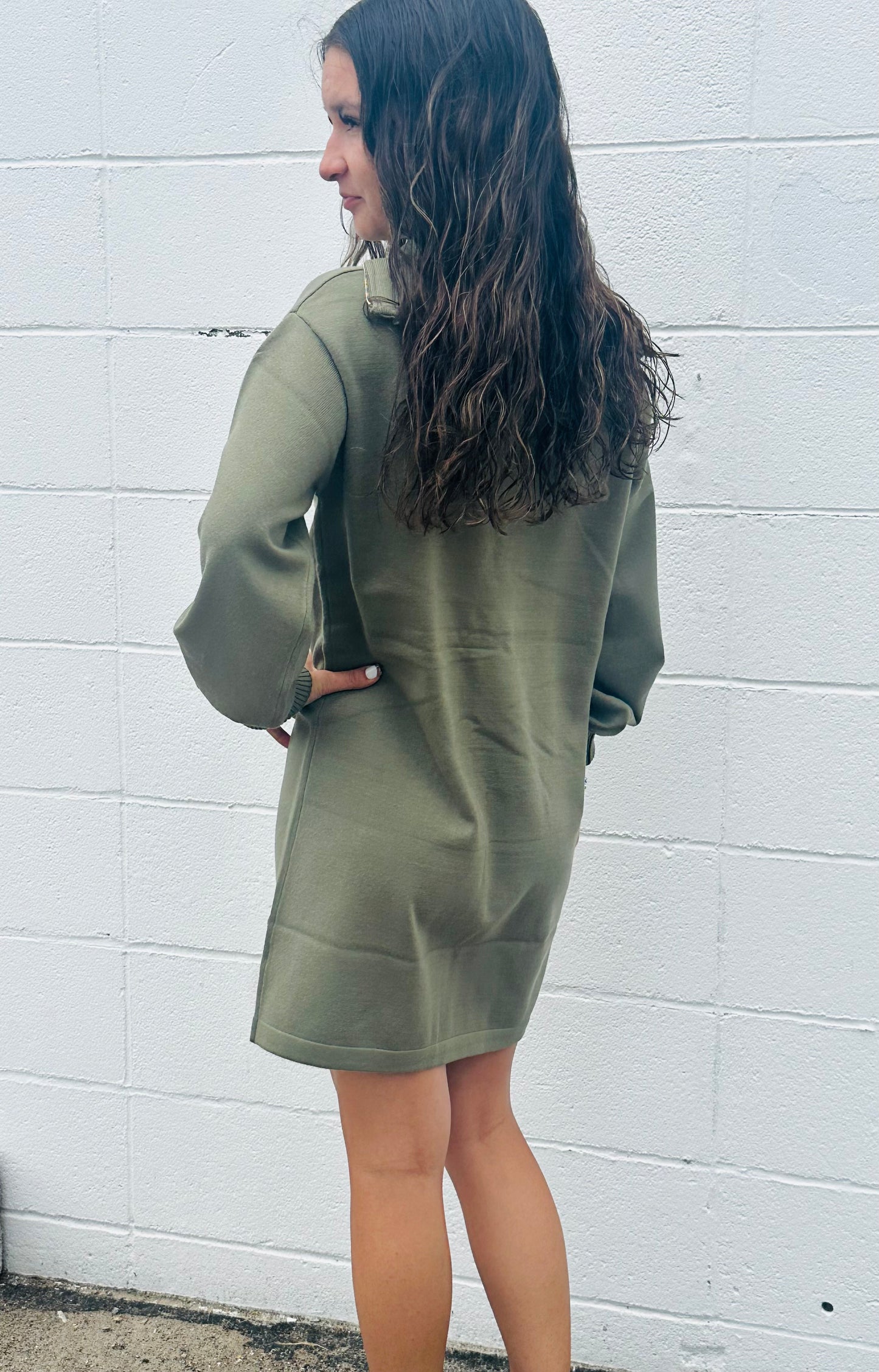 Green Sweater Dress