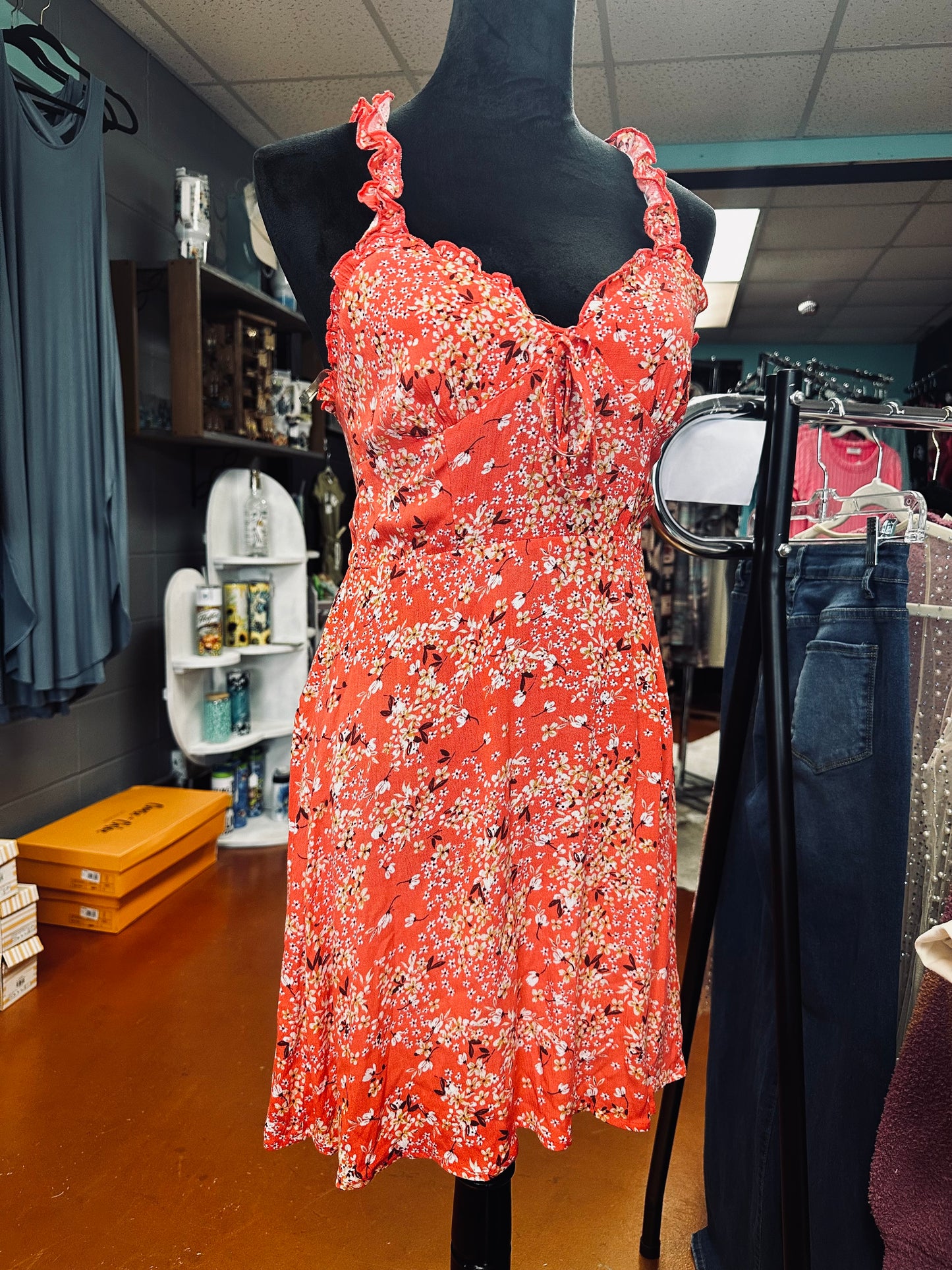 Coral Blossom Dress