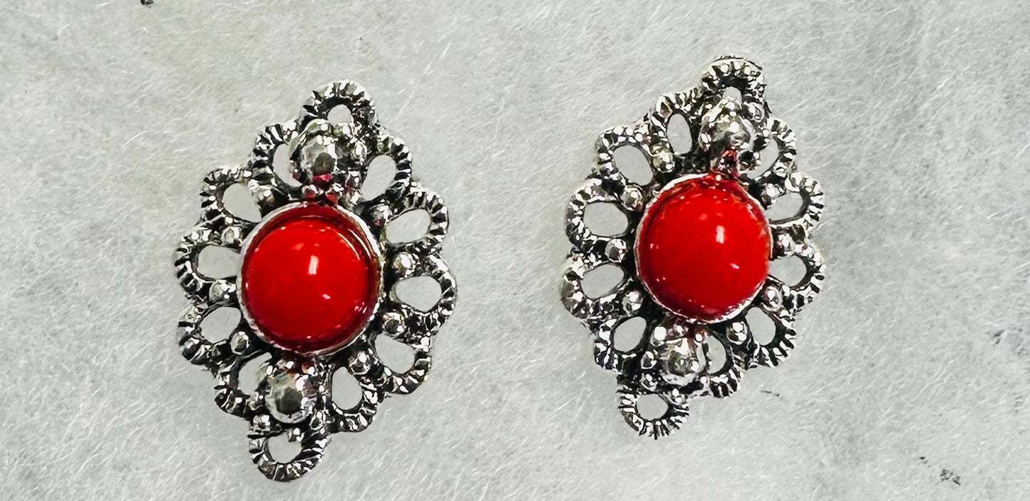 Red Diamond Studs