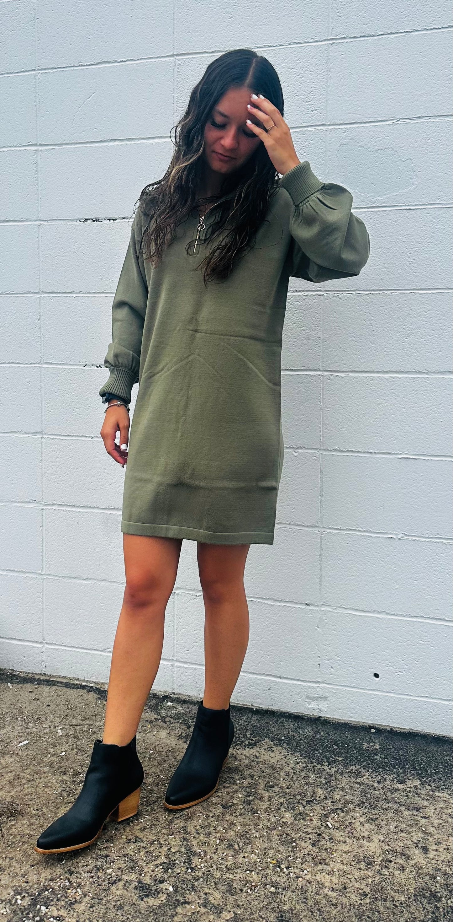 Green Sweater Dress