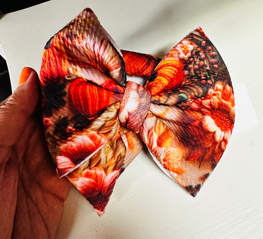 Fall Print Bow (Multiple Available)