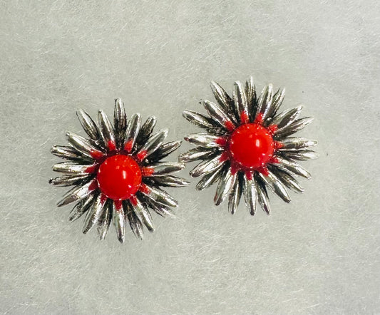 Red Sunflower Studs