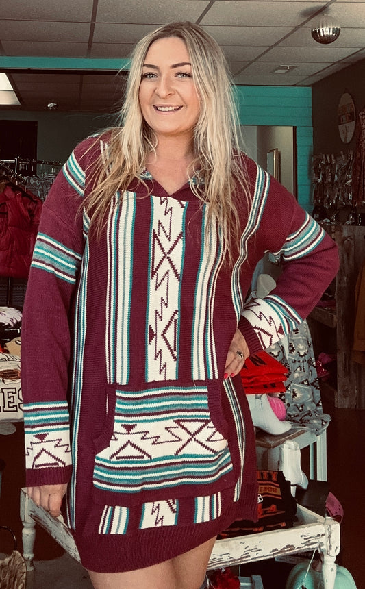 Apache Aztec Sweater Dress