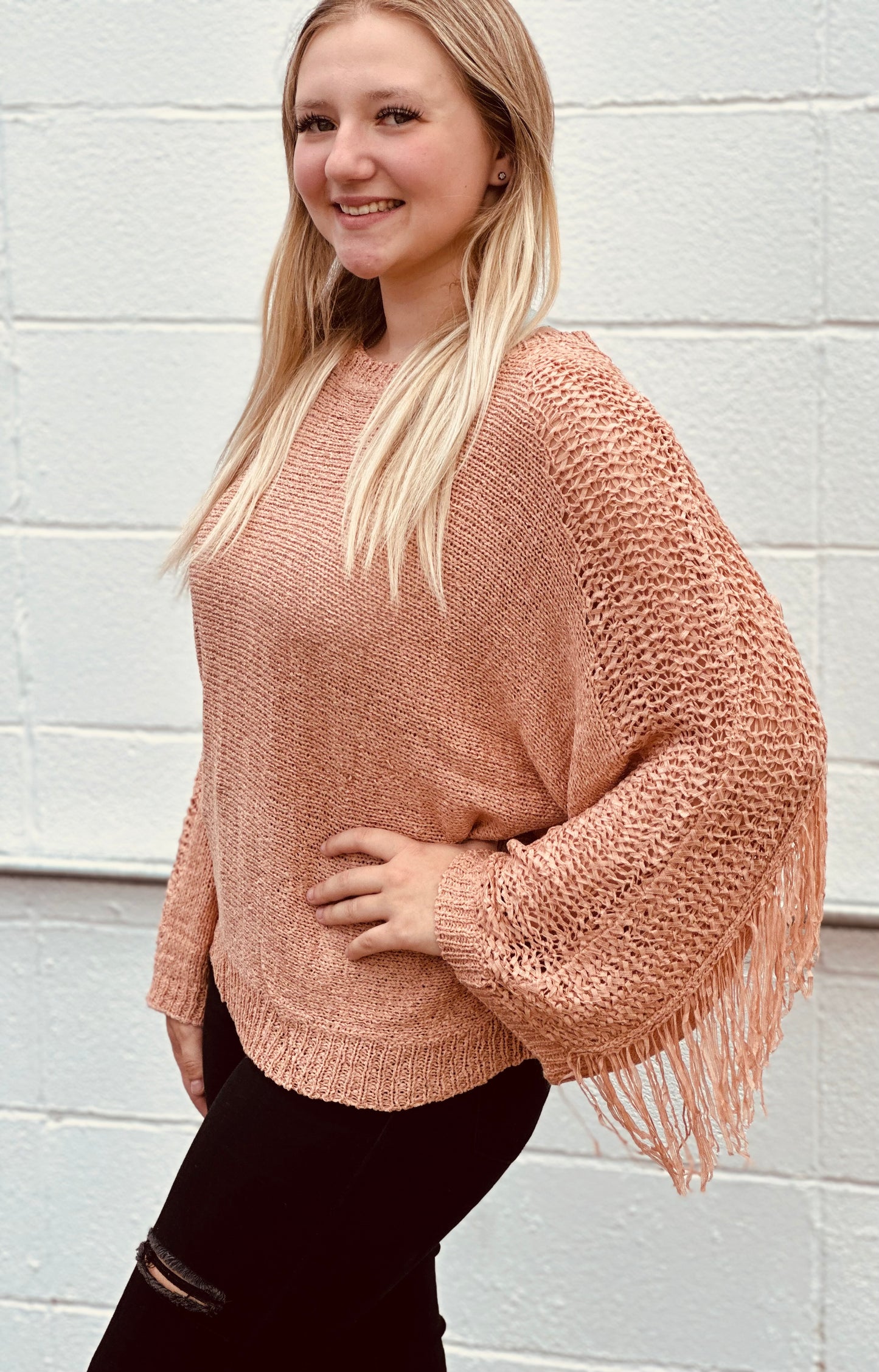 Fawn Fringe Sweater