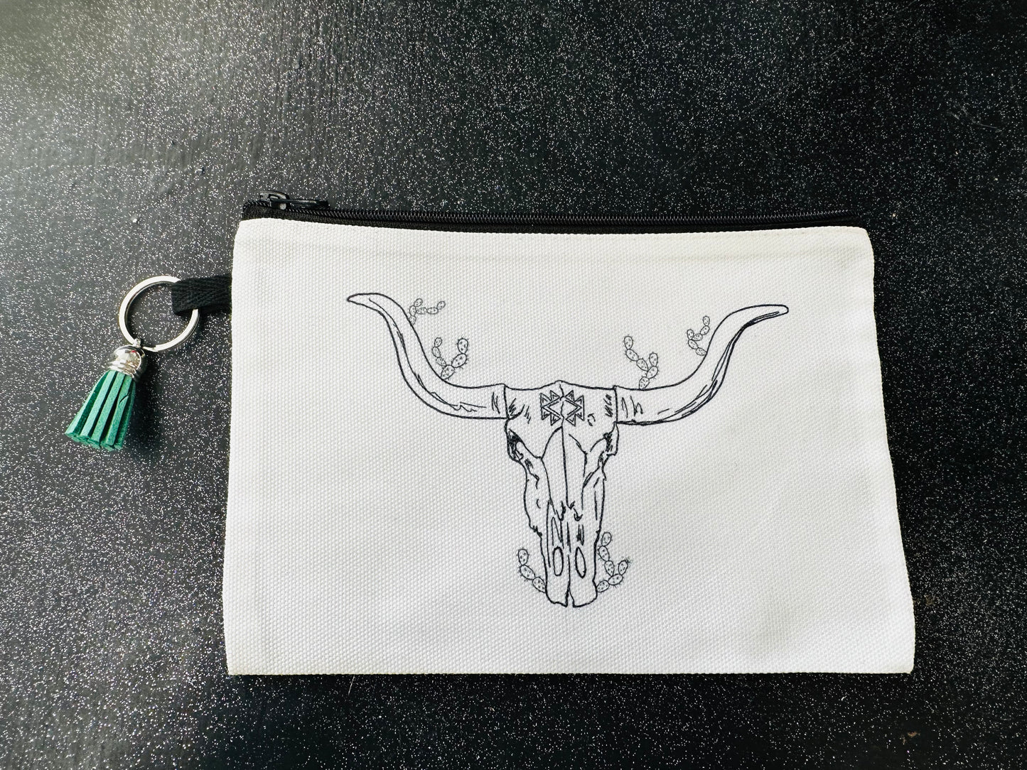 Bull Skull Cosmetic Bag