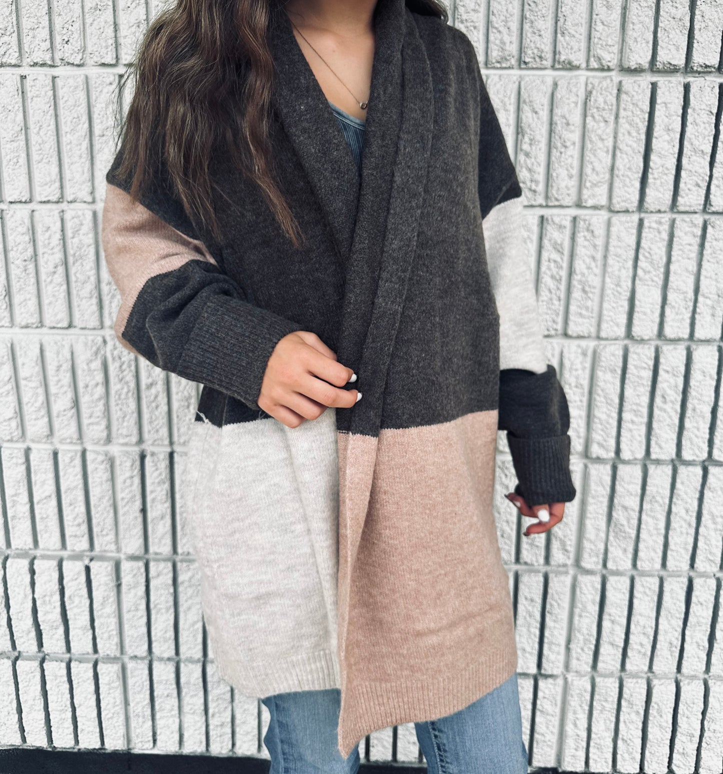 Color Block Cardigan