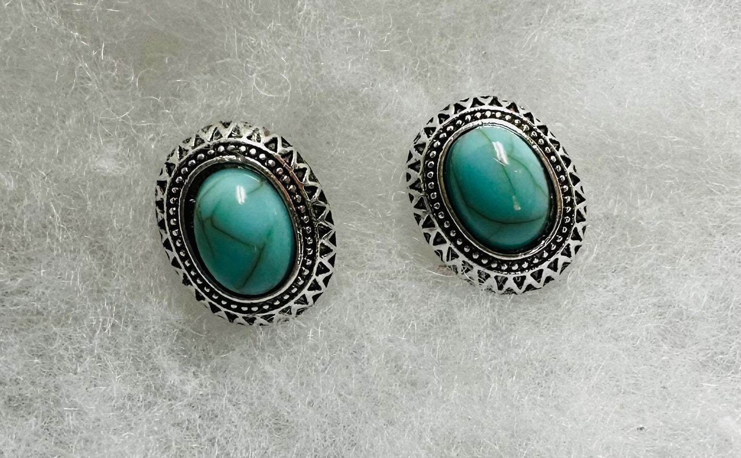 Turquoise Oval Earrings