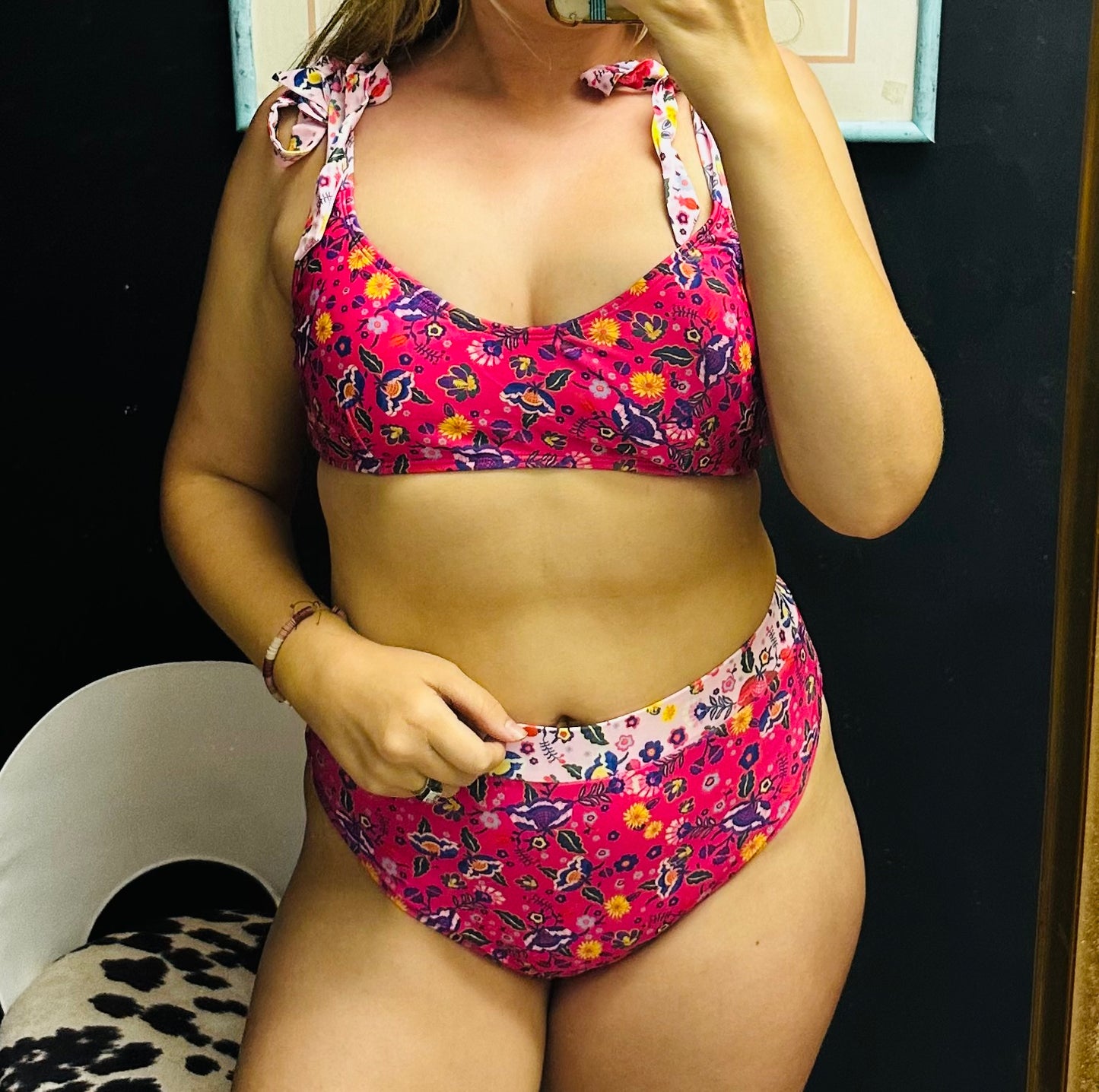 Pink Floral Bikini