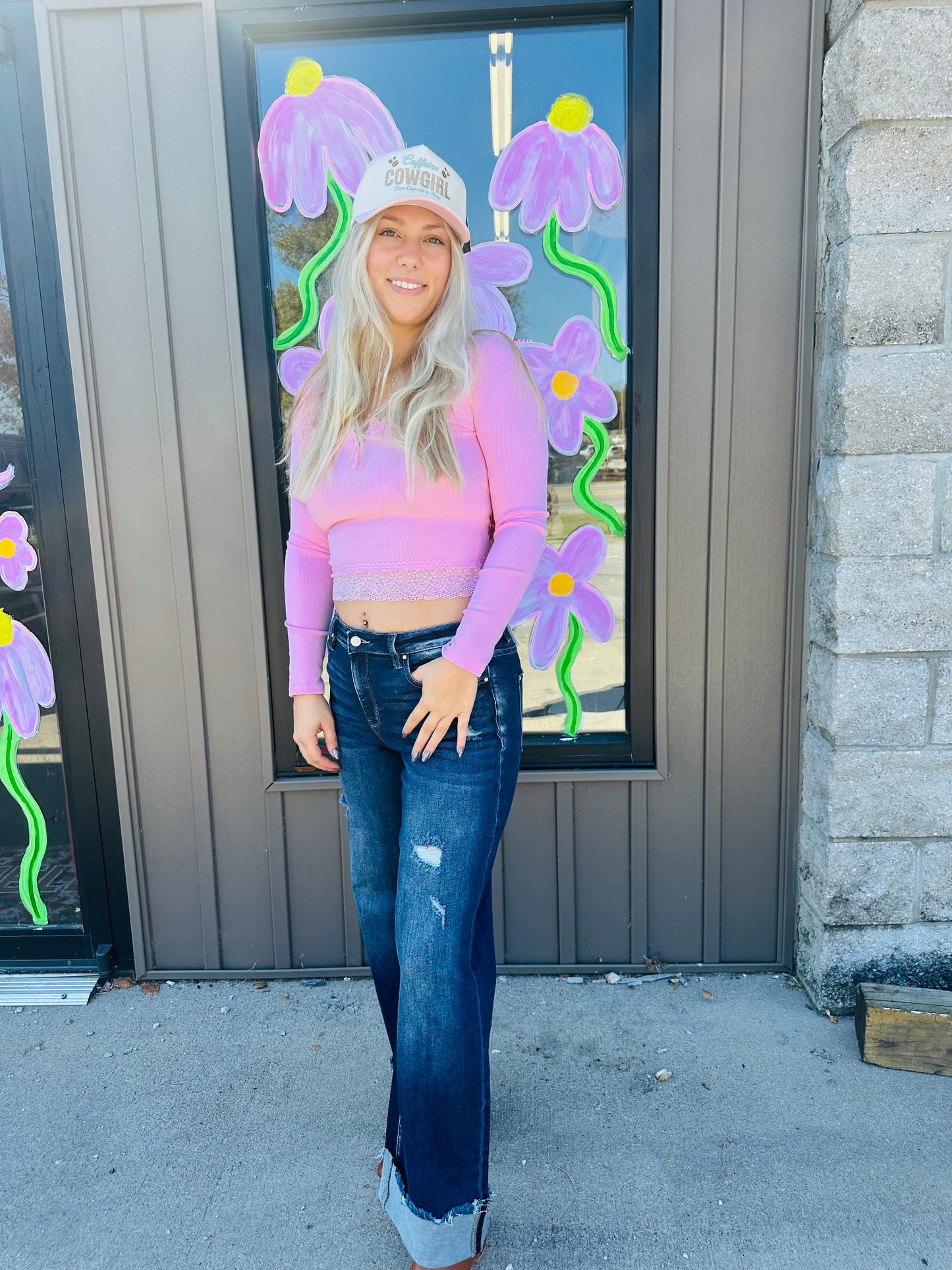 Pink Lace Top