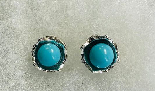 Small Round Turquoise Studs