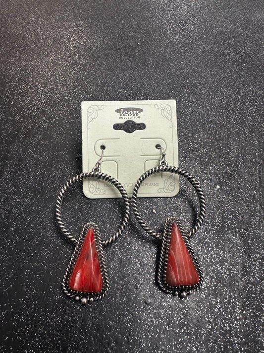 Ruby Red Hoops