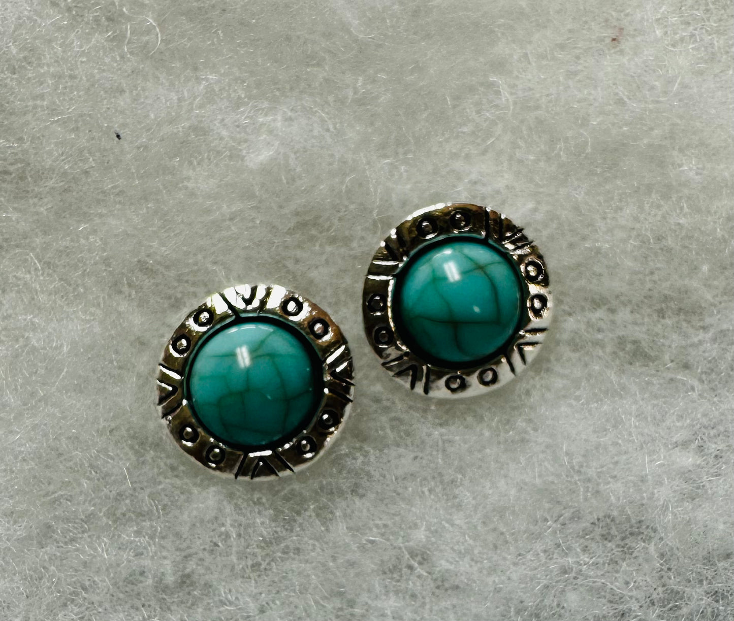 Aztec Turquoise Studs