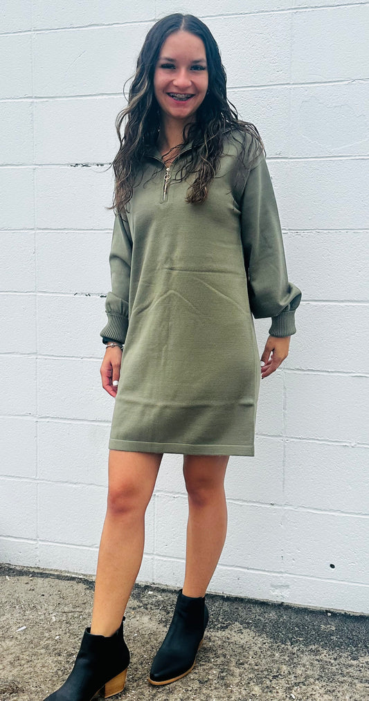 Green Sweater Dress