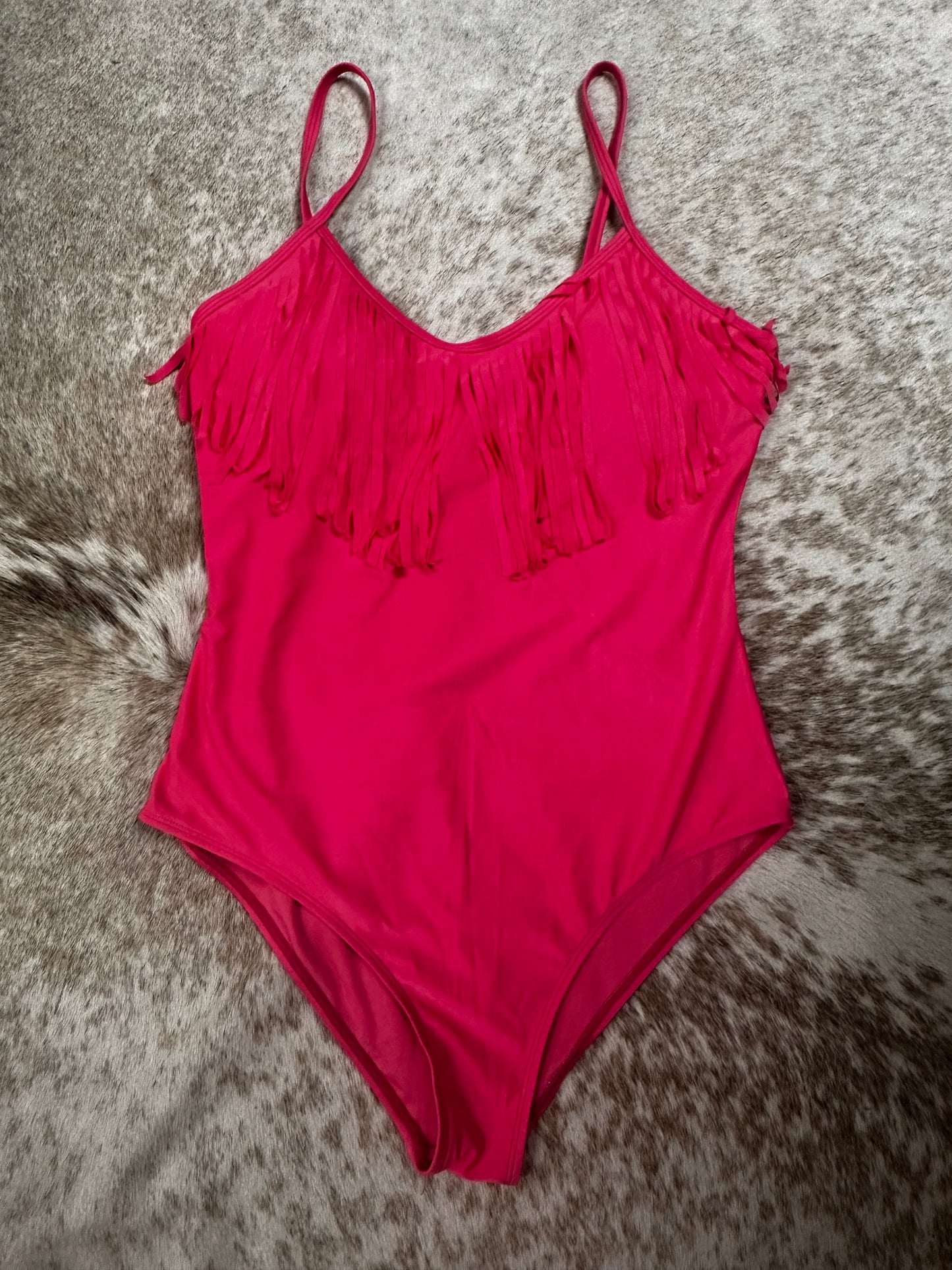 Pink Fringe One Piece