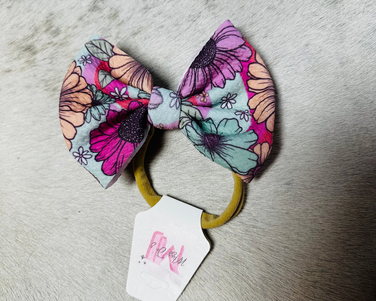 Pink Floral Bows (Multiple Styles)