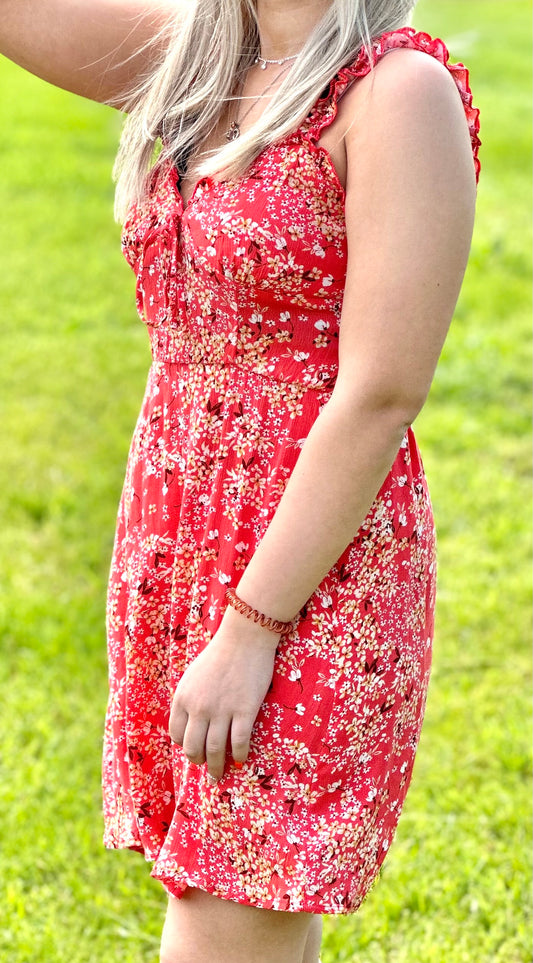 Coral Blossom Dress