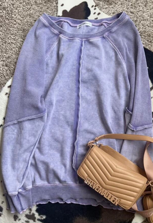 Lilac Waffle Knit Sweater