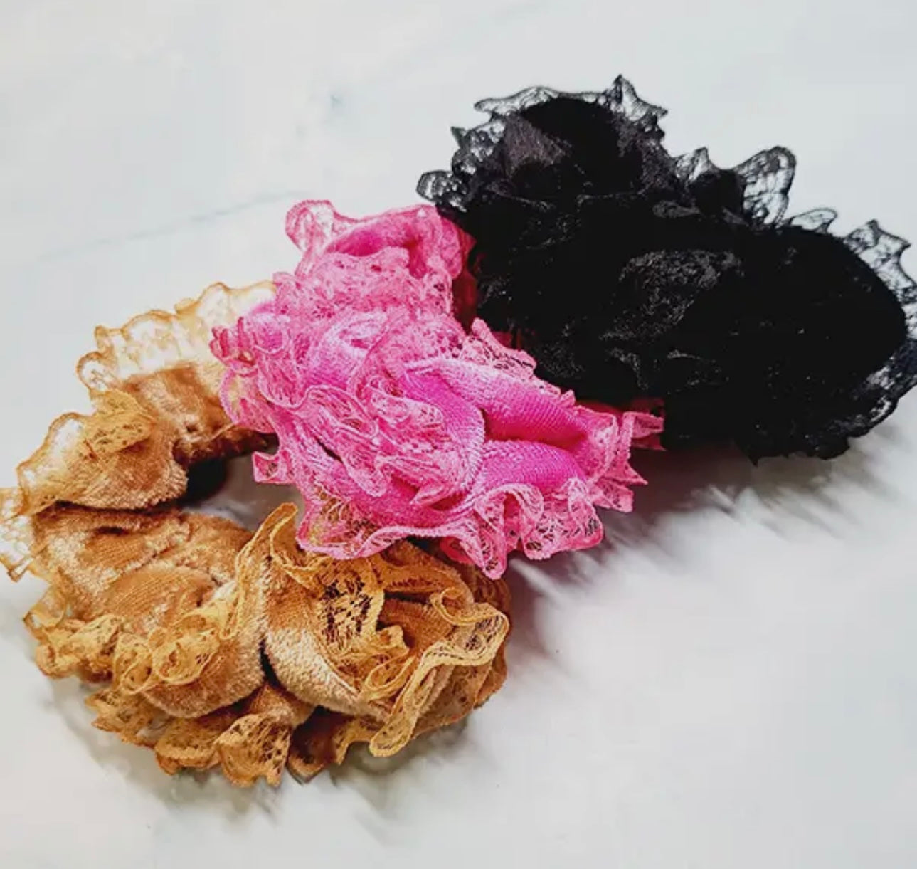 Large Lace Scrunchies