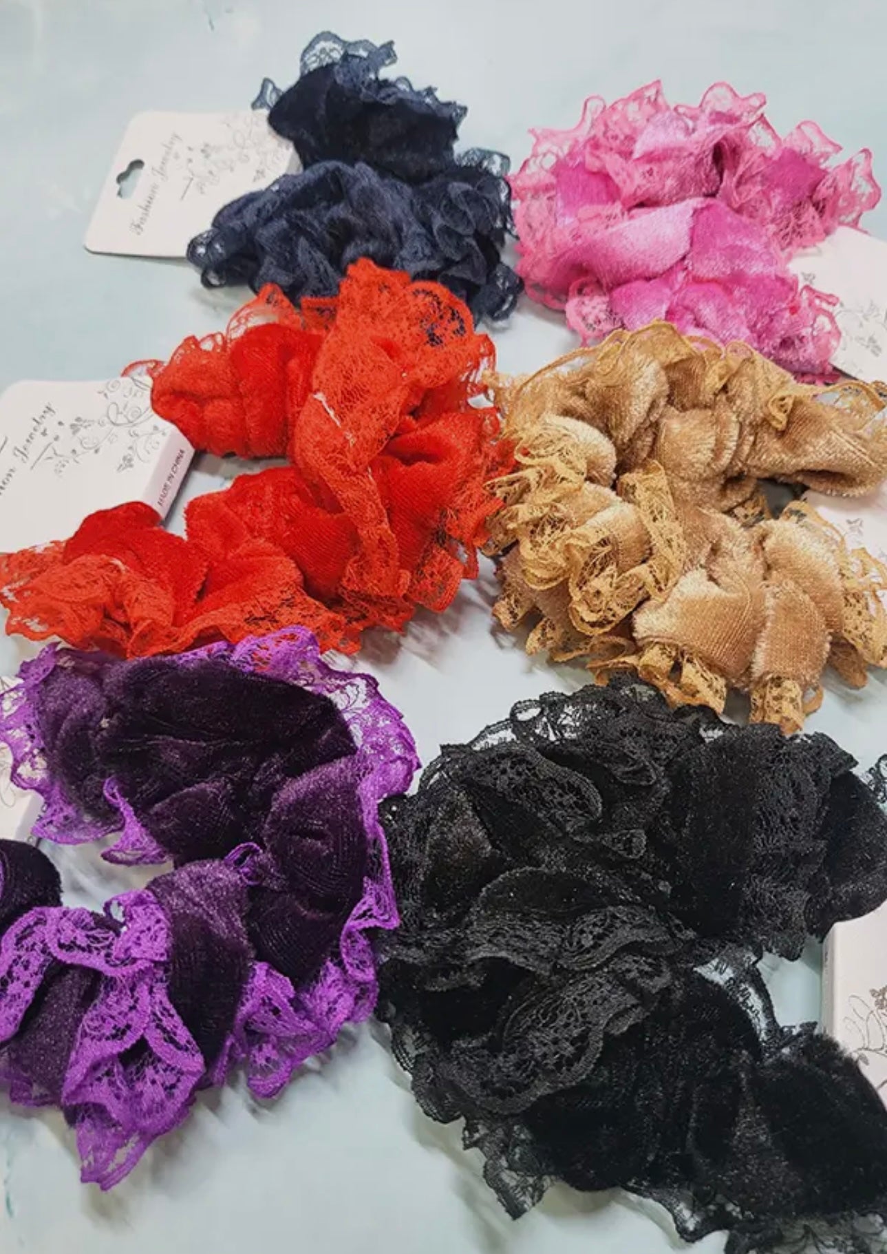 Large Lace Scrunchies