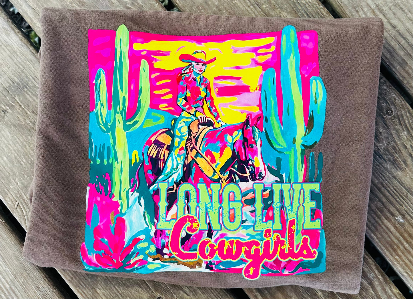 Long live Cowgirls Neon Crewneck