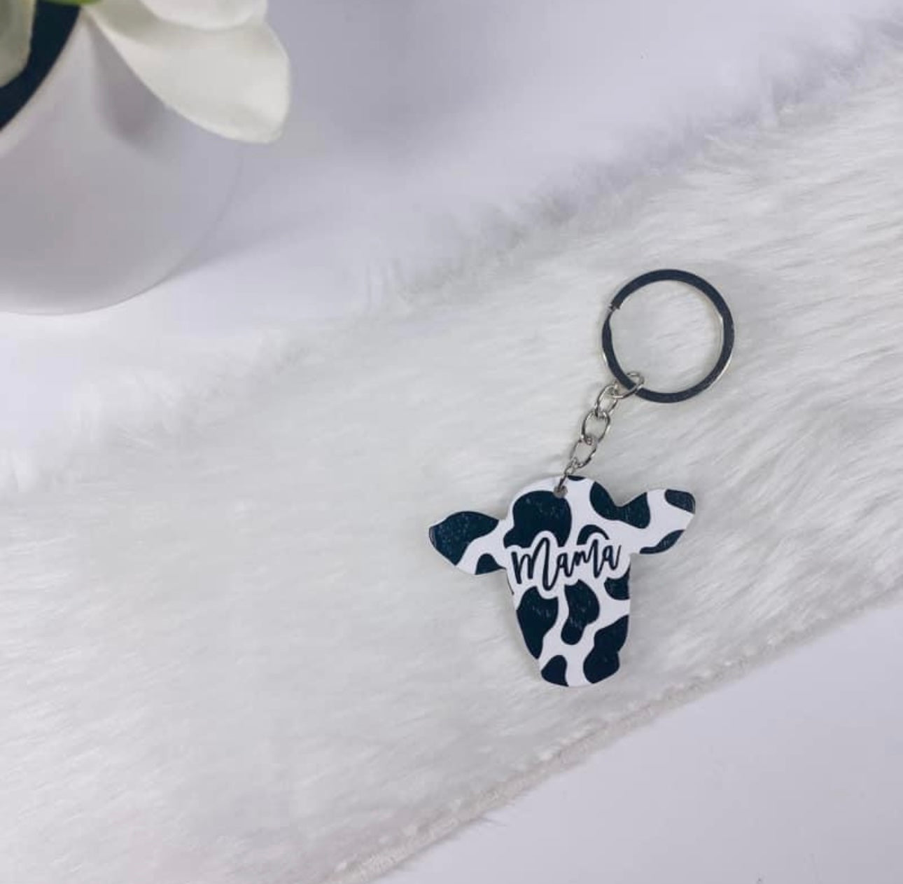 Mama Cow Keychain