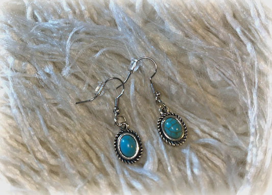 Turquoise Concho Earrings